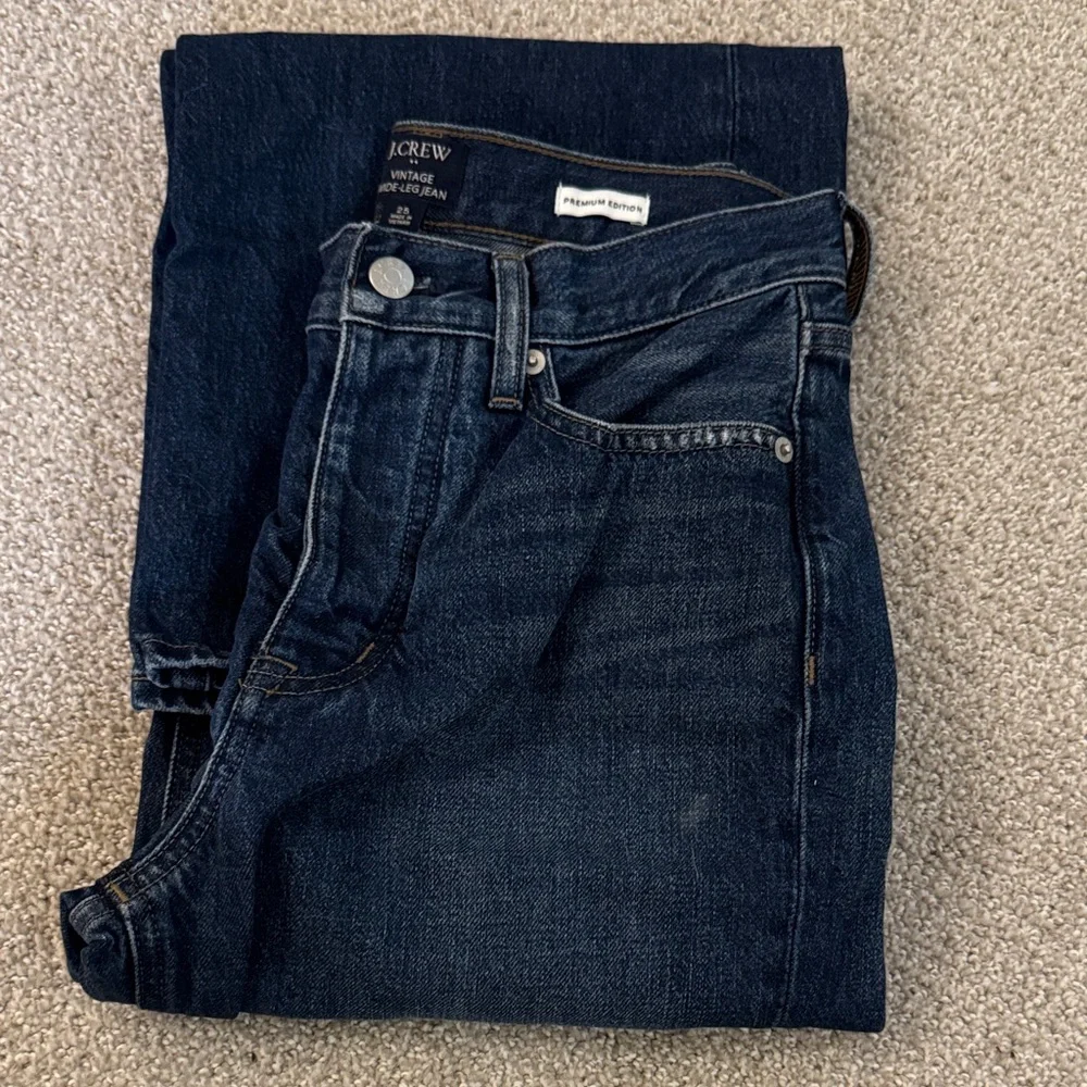 J.Crew Premium Edition Women’s SZ 25 Vintage Wide Leg, Medium Blue Jeans - Picture 8 of 10